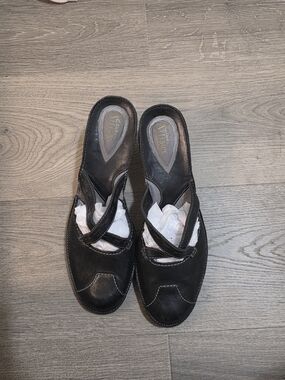 Artisan Collection Black Slip-On Mary Jane Mules